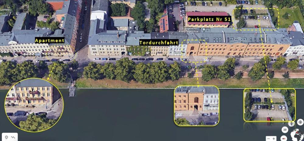 Das Ferienapartment Alexandrine Direkt Am Pfaffenteich Mit Eigenem Parkplatz Schwerin  Exteriör bild